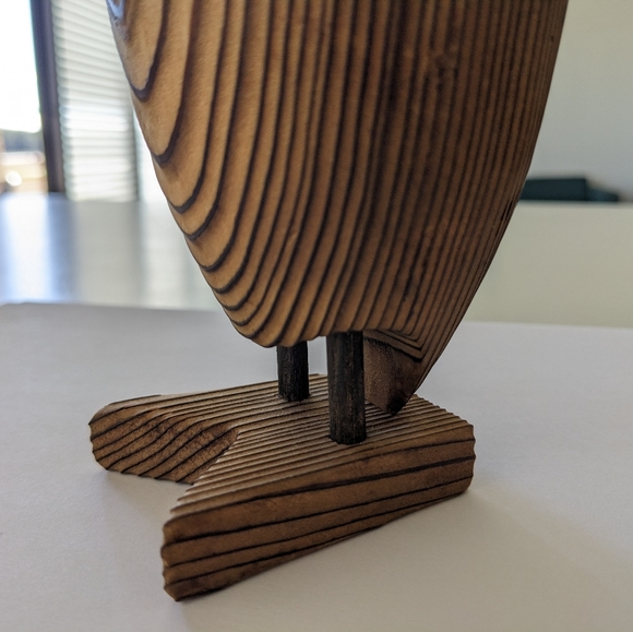 RARE VTG OTAGIRI JAPAN WOODEN OWL WITH GLASS EYES - Picture 8 of 11